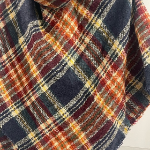 Mixit Multicolor Plaid Poncho - Picture 5 of 5